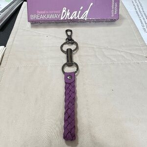 Damsel in Defense Breakaway Keychain Gunmetal Purple Braid Safety Quick Release